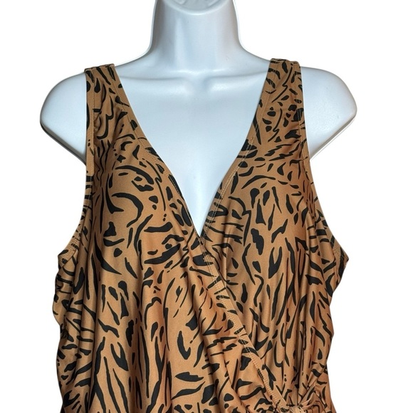Modcloth The Bonita One-Piece cheetah Swimsuit woman’s SZ. 3X - Picture 5 of 16